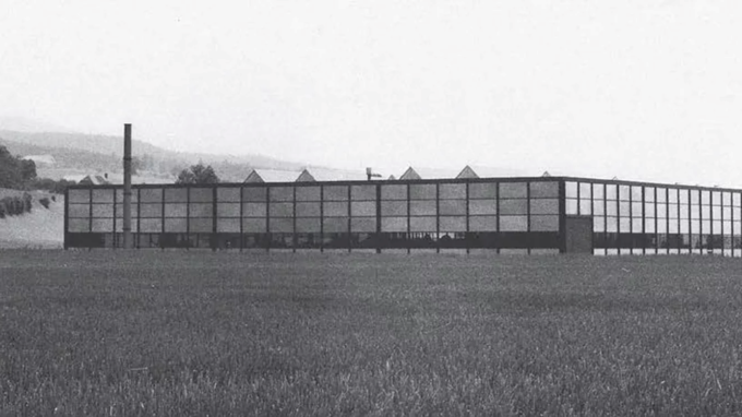 1963-1965 - Construction d’une usine et d’un pavillon administratif avec le système modulable qui donnera naissance au système Haller (Paul Schaerer et Fritz Haller)