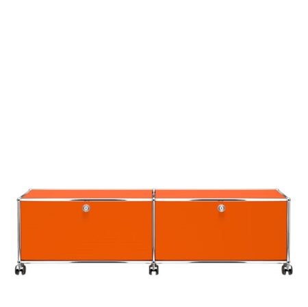 Image Meuble bas M23 USM Haller – avec roulettes - Couleur : coloris-e-com-26-orange-pur