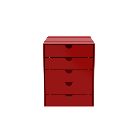 Image USM boîte Inos – 5 compartiments - Couleur : coloris-e-com-23-rouge-rubis