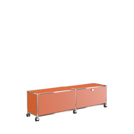 Image Meuble bas M23 USM Haller – avec roulettes - Couleur : coloris-e-com-26-orange-pur