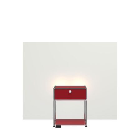 Image Table de chevet USM Haller E - Couleur : coloris-e-com-23-rouge-rubis
