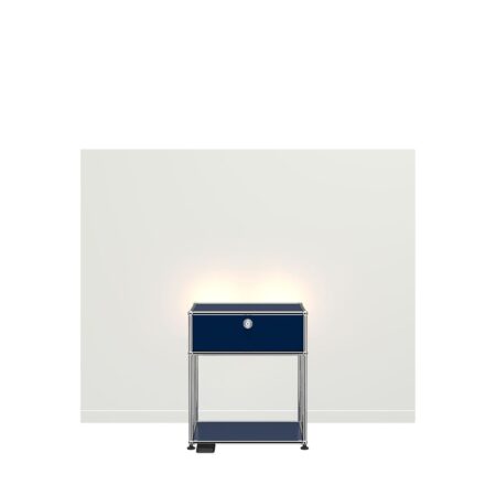 Image Table de chevet USM Haller E - Couleur : coloris-e-com-34-bleu-acier